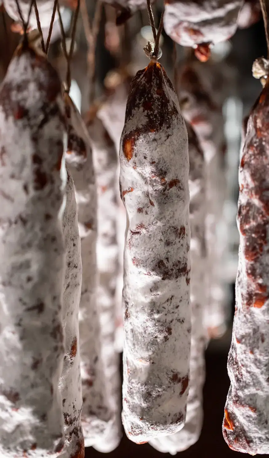 Chorizo madurado lentamente en bodega